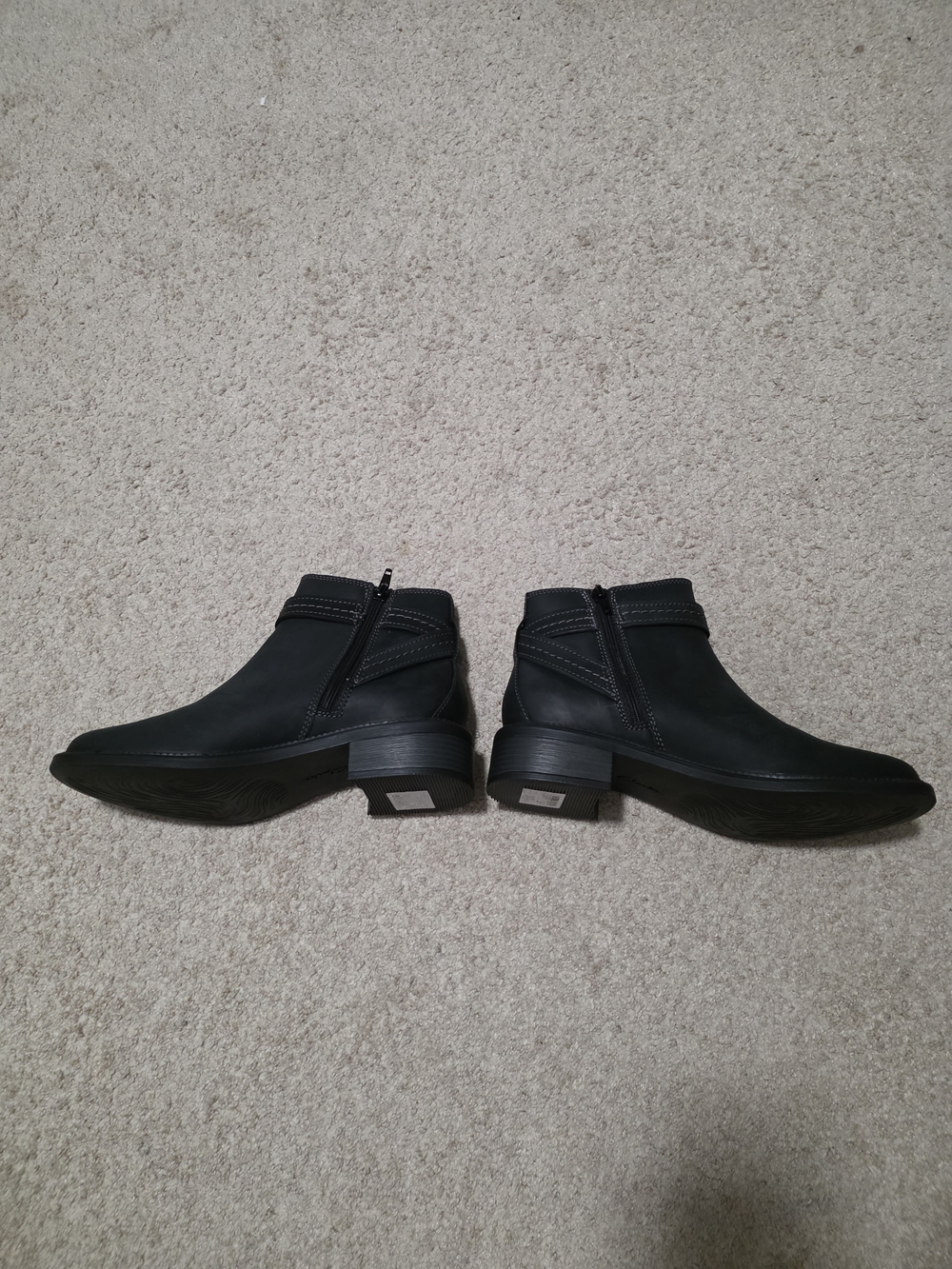 Clarks Maye Strap black leather Boots